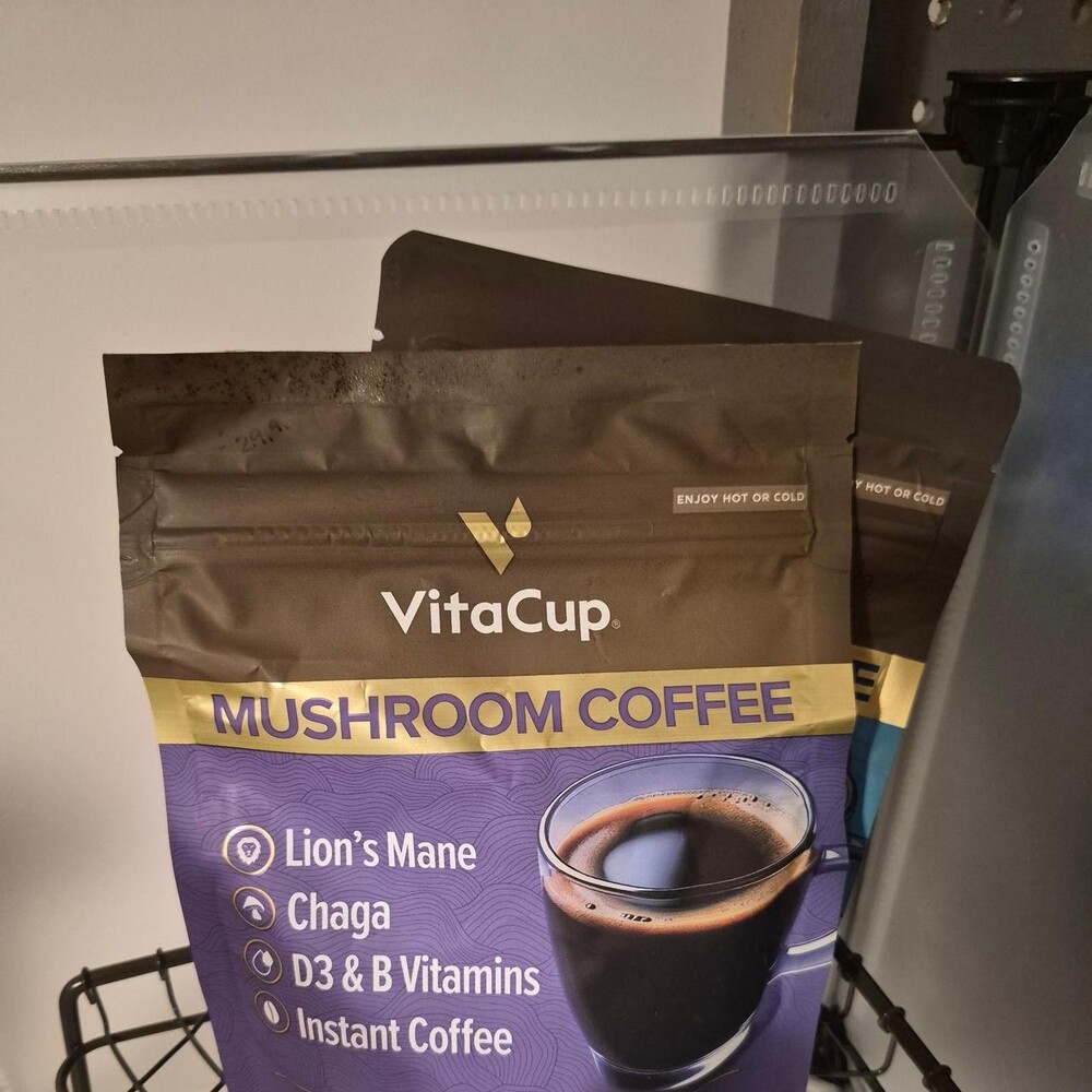 VitaCup mushroom coffee & longevity coffee with Lion's Mane, Chaga, D3 & B Vitam